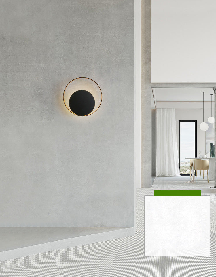 Circle Wall Mounted Lamp Postmodern Simplicity Metal Wall Mount Lamp for Living Room