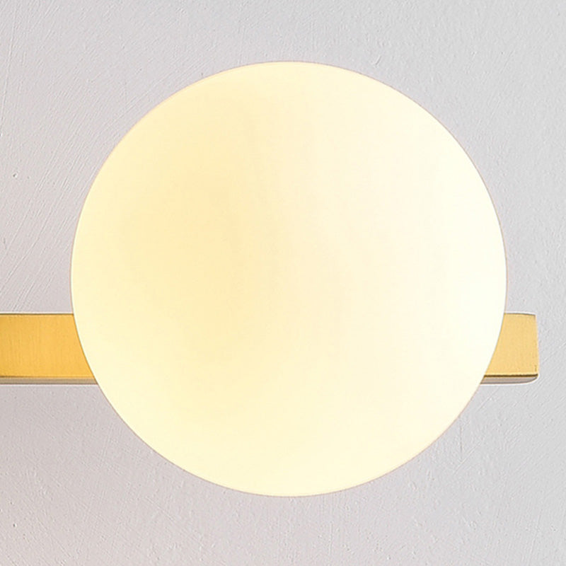 Postmodern Globe Vanity Sconce Lights Milk Glass Wall Mount Light Fixture for Bathroom