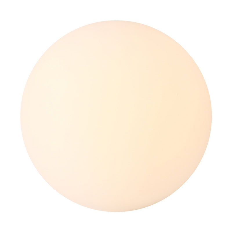 1-Kopf-Wohnzimmertischlampe nordisches Nachttischlicht mit kugelförmiger weißer Glasschatten