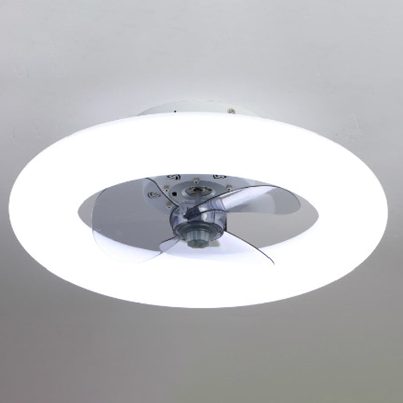 Einfacher stilvoller Donut -förmiger Lüfterlampe Acryl -Esszimmer LED SEMI BUSH Deckenleuchte