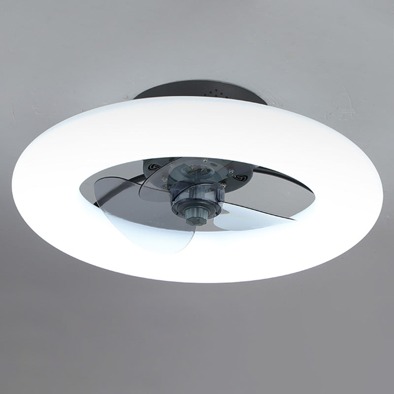 Einfacher stilvoller Donut -förmiger Lüfterlampe Acryl -Esszimmer LED SEMI BUSH Deckenleuchte