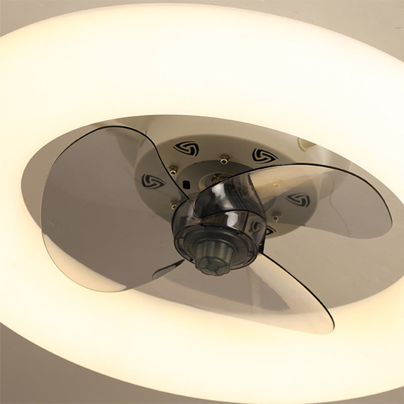 Einfacher stilvoller Donut -förmiger Lüfterlampe Acryl -Esszimmer LED SEMI BUSH Deckenleuchte