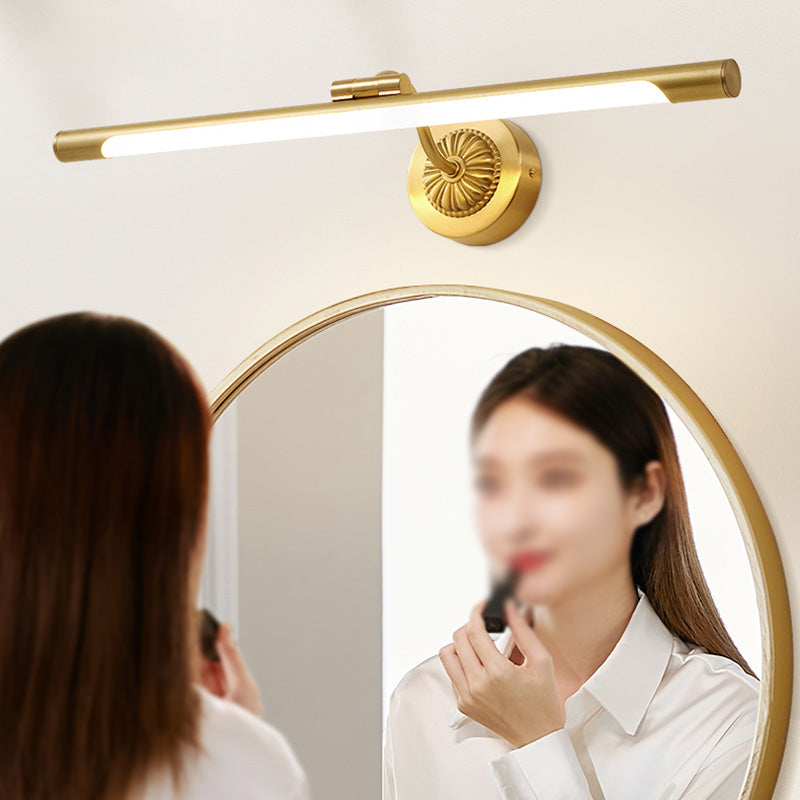 Luces de pared de tocador lineal Simplicidad posmoderna Disparo de pared acrílico para baño