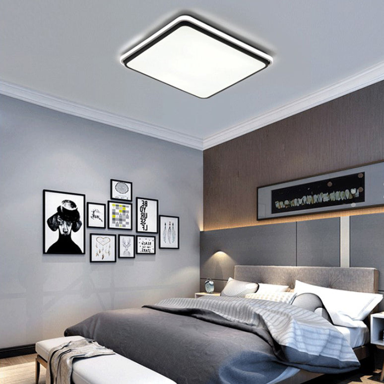 Lámpara de techo empotrada de aluminio Led geométrica dorada de estilo moderno con montaje empotrado