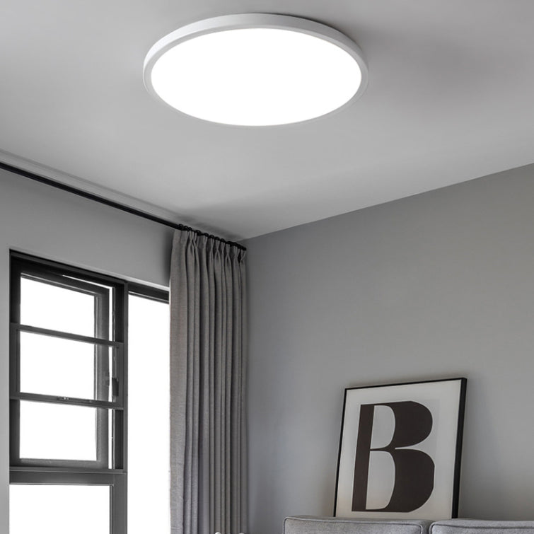 Plastic 1-Light Flush Light Modern Style Round Flush Ceiling Light Fixtures