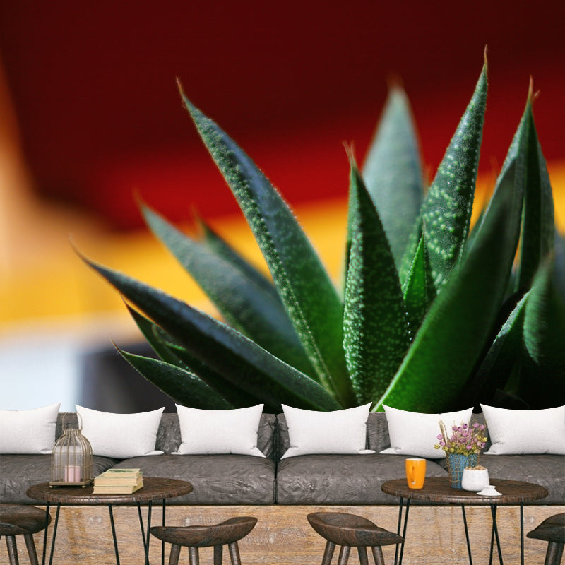 Green Plant Wall Covering Customized Size Wall Mural for Study Room,  Washable