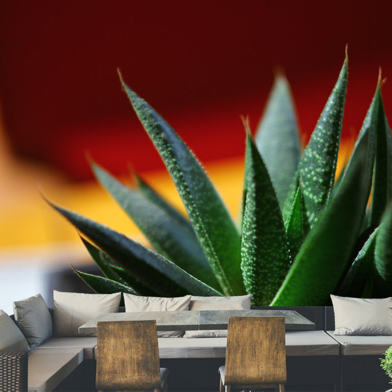 Green Plant Wall Covering Customized Size Wall Mural for Study Room,  Washable