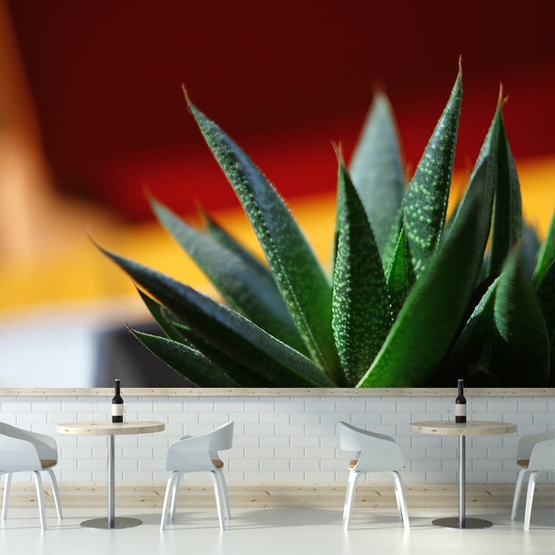 Green Plant Wall Covering Customized Size Wall Mural for Study Room,  Washable