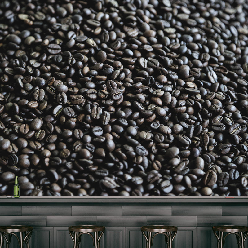 Coffee Beans Simple Wall Mural for Dining Room  Stain Resistant, Made to Measure