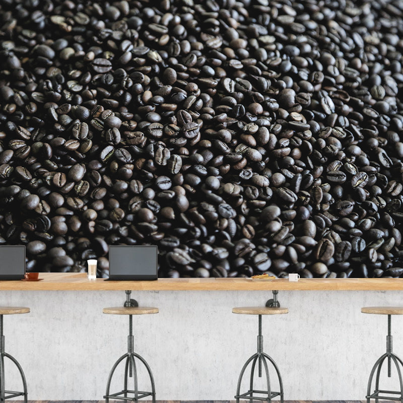 Coffee Beans Simple Wall Mural for Dining Room  Stain Resistant, Made to Measure