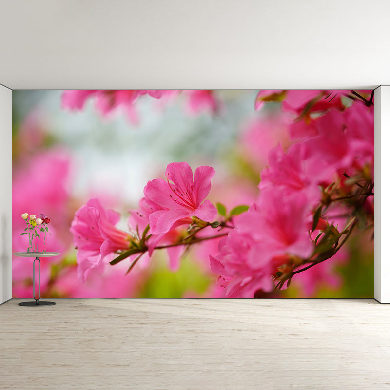Modernist Rhododendron Murals Decal Stain Resistant Wall Art for Girls' Bedroom