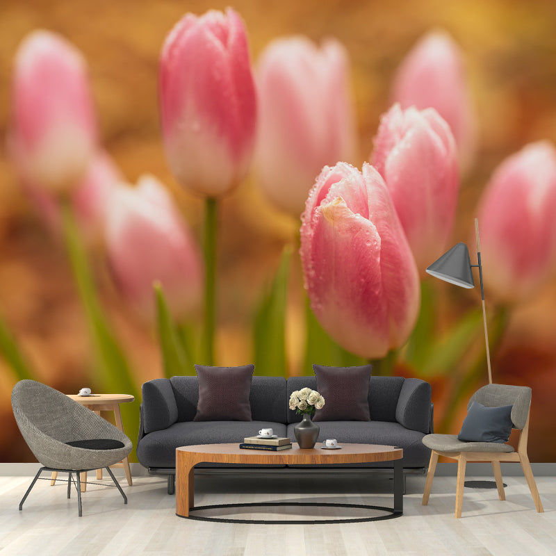 Tulip Flower Wall Covering for Home Wall Decor Water Resistant, Made to Measure