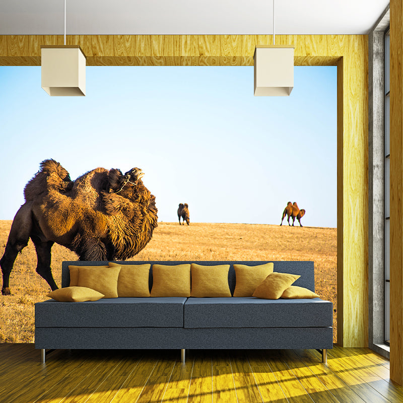 Camel and Desert Stain Resistant Mural Decal Modern Wall Decor for Gust Room