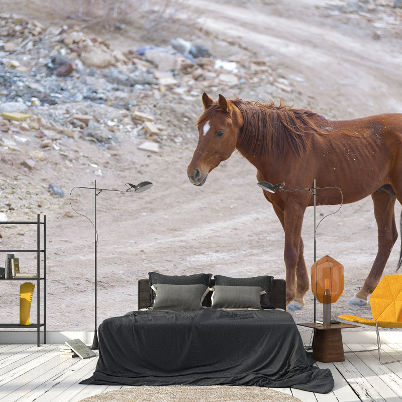 Horse Animal Mural Wallpaper for Home Decor Full Size, Moisture Resistant