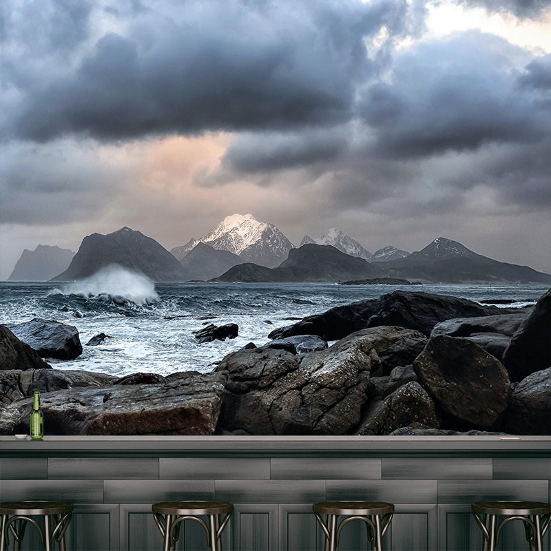 Contemporary Style Sea Wallpaper Mural Wall Covering Bathroom Floor Murals