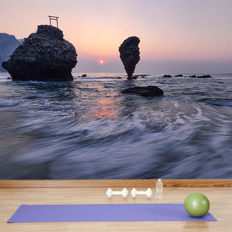 Contemporary Style Sea Wallpaper Mural Wall Covering Bathroom Floor Murals