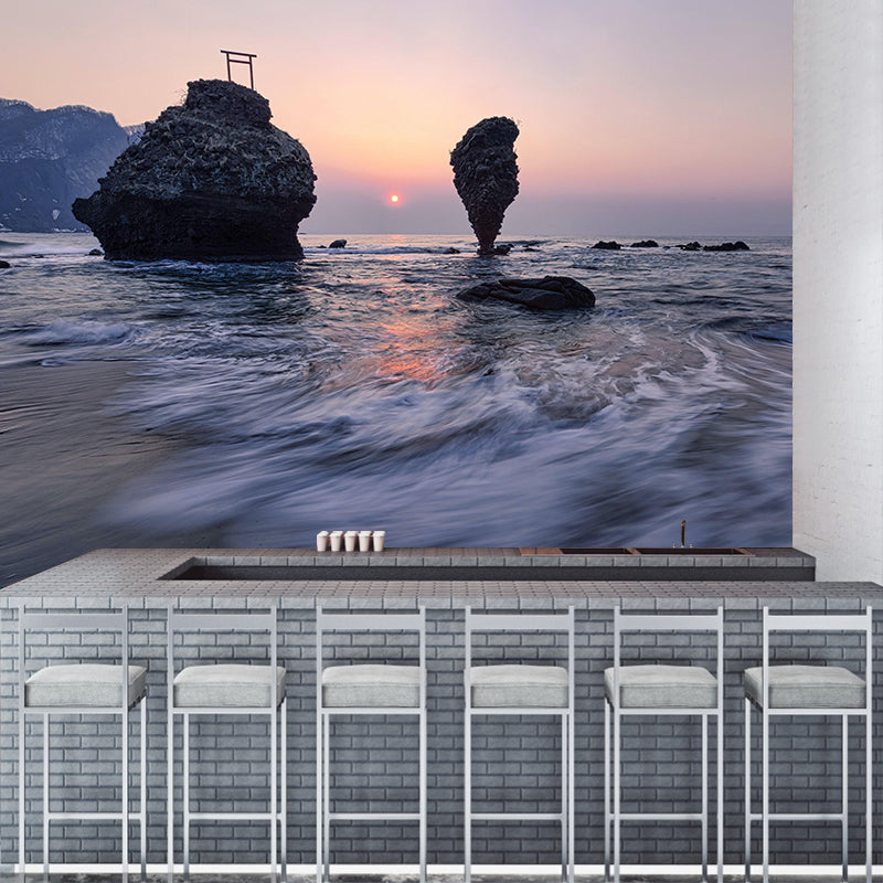 Contemporary Style Sea Wallpaper Mural Wall Covering Bathroom Floor Murals