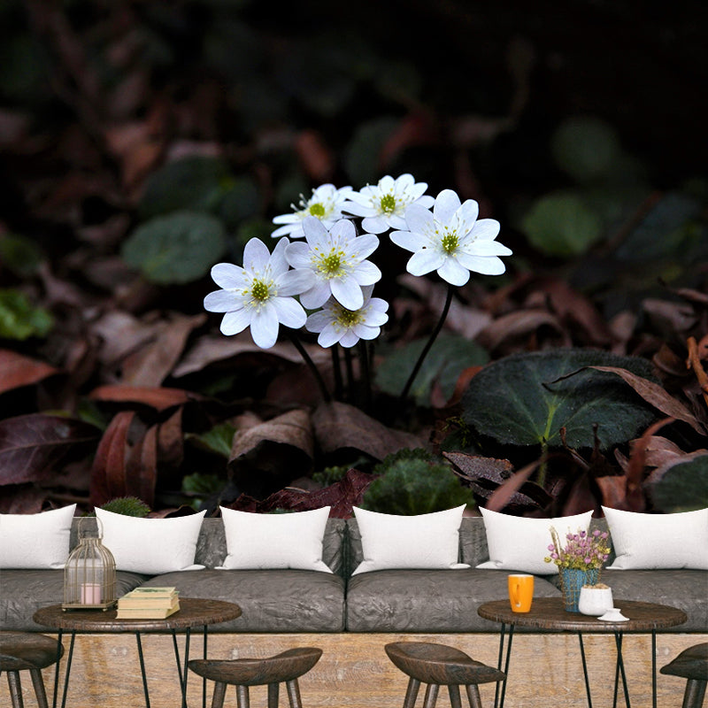 Wildflowers Mural Decal Contemporary Wallpaper Eco-friendly Wall Decor for Bedroom