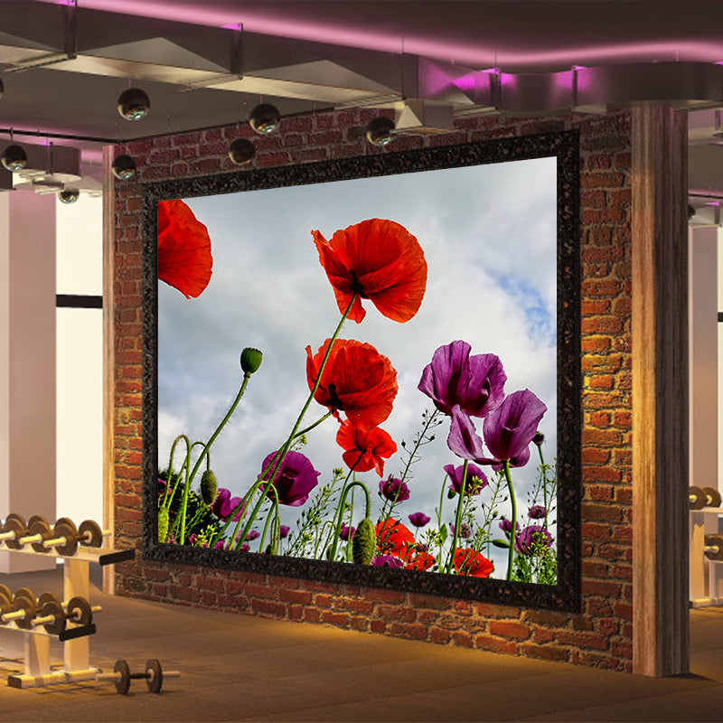 Poppies Flowe Mural Decal Contemporary Wallpaper Eco-friendly Wall Decor for Bedroom