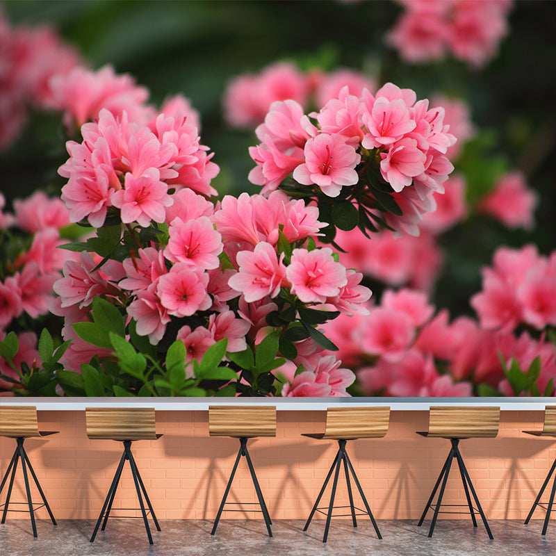 Azalea Flowe Mural Decal Contemporary Wallpaper Eco-friendly Wall Decor for Bedroom