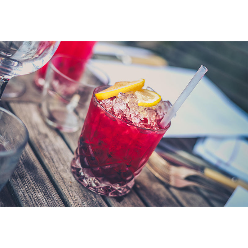 Customized Cocktail Mural Wallpaper Decorative Restaurant Wall Art in Bright Color