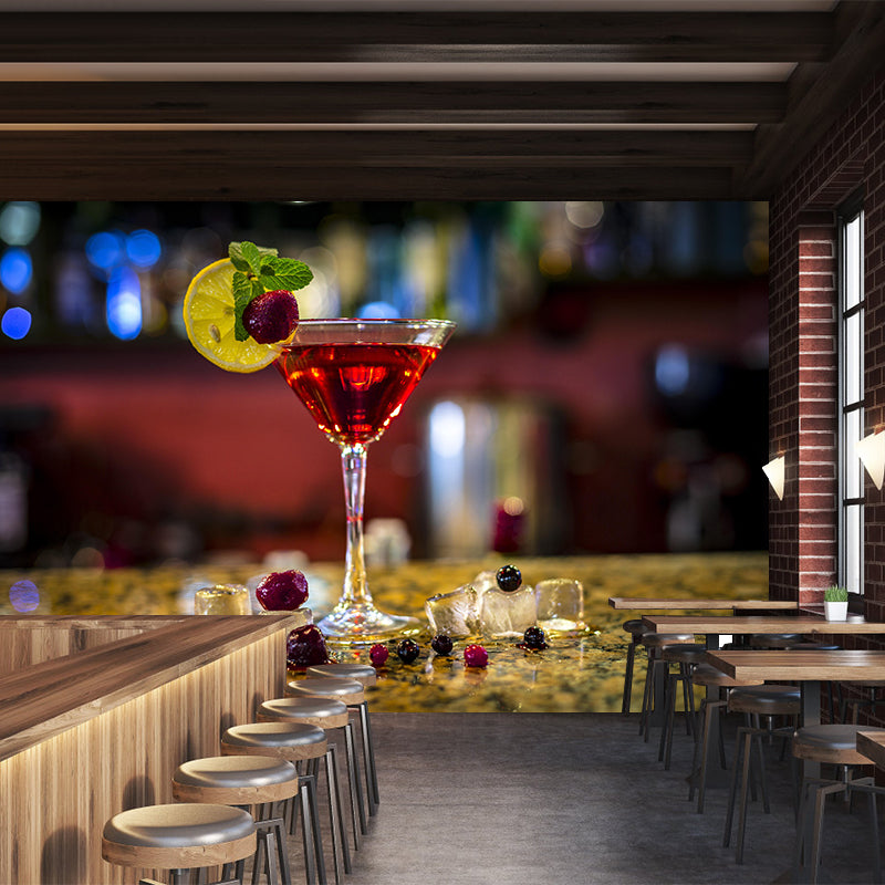 Photography Cocktail Wall Mural Decorative Restaurant Wall Art for Decoration