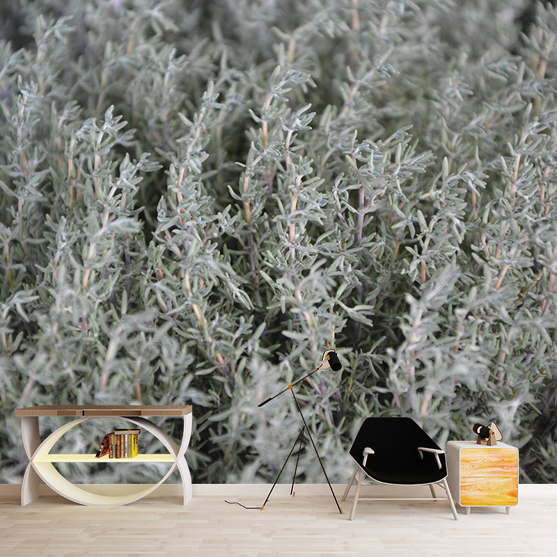Customized Modern Plants Mural Wallpaper with Thyme Pattern Mildew Resistant