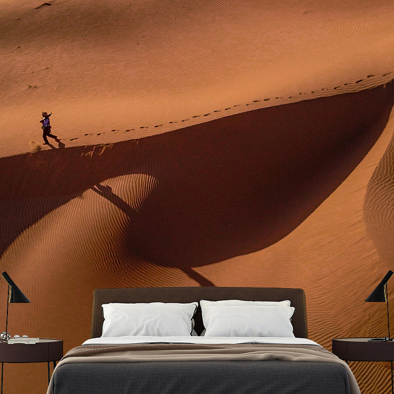 Soft Color Desert Landscape Mural Decal Modern Wall Covering for Sitting Room