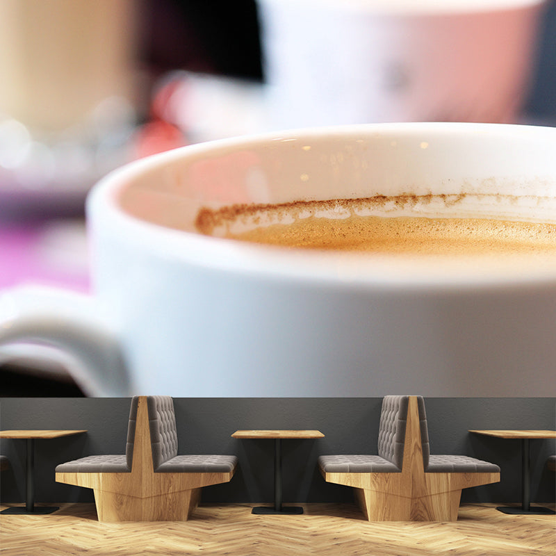 Customized Sweet Dessert Mural Wallpaper Decorative Mildew Resistant Coffee Shop