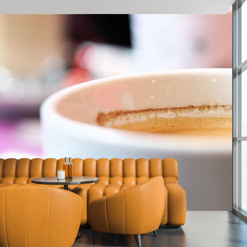 Customized Sweet Dessert Mural Wallpaper Decorative Mildew Resistant Coffee Shop