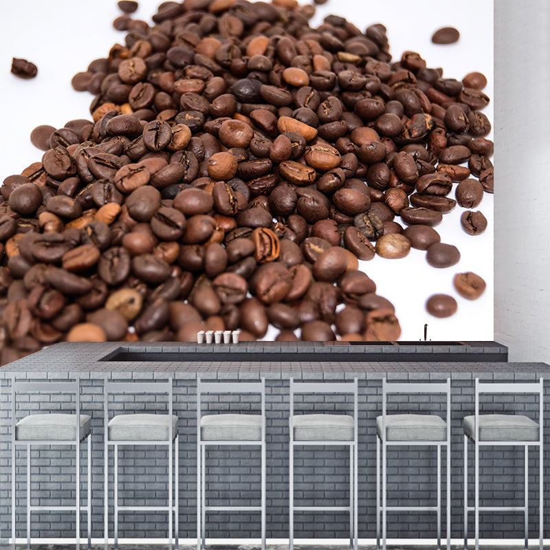 Customized Coffee Beans Mural Wallpaper Commercial Use Decorative Restaurant