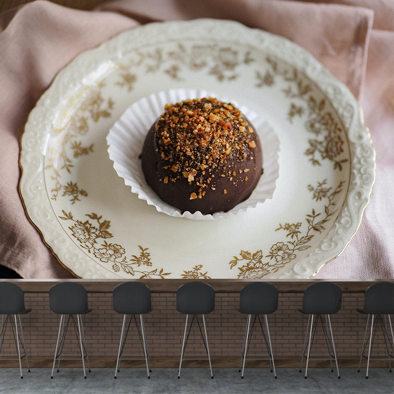 Delicious Chocolate Wall Paper Mural Stain Resistant Wall Covering for Dessert Shop