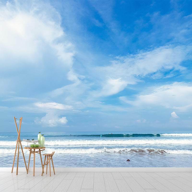 Minimalism Style Good Weather Mural Wallpaper for Living Room Decor in Soft Color