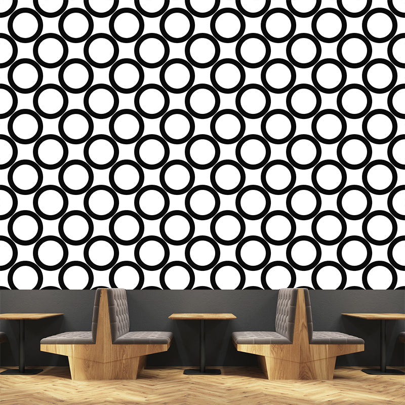 Illustration Geometry Mural Wallpaper Mildew Resistant Wall Covering for House Interior