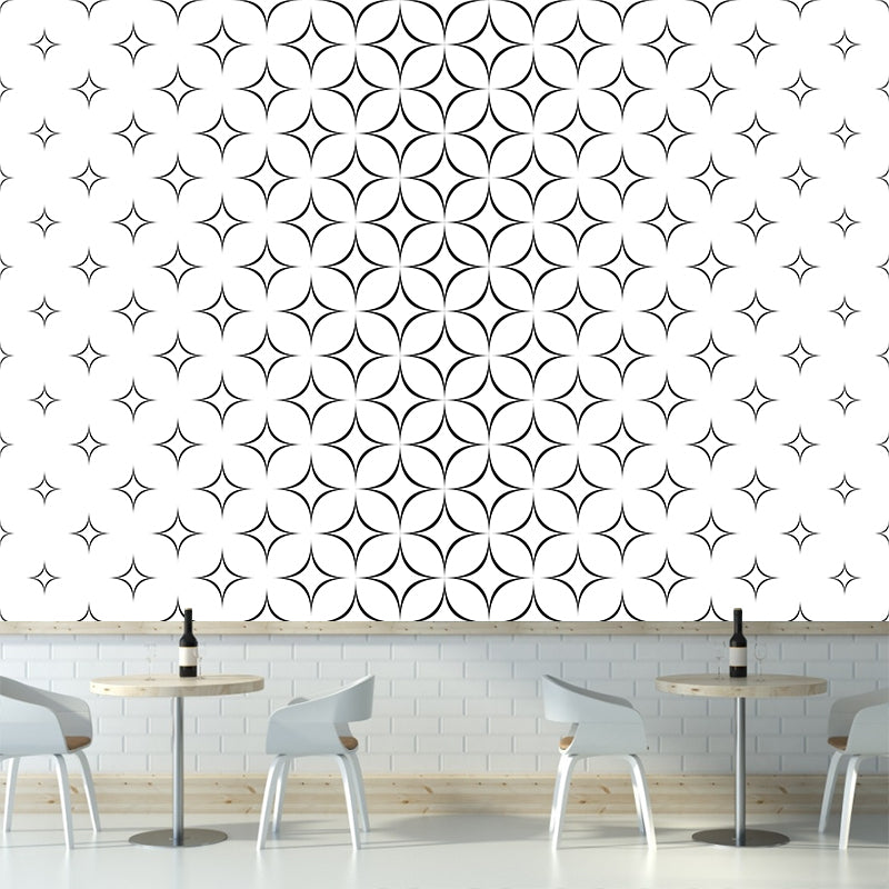 Illustration Geometry Mural Wallpaper Mildew Resistant Wall Covering for House Interior