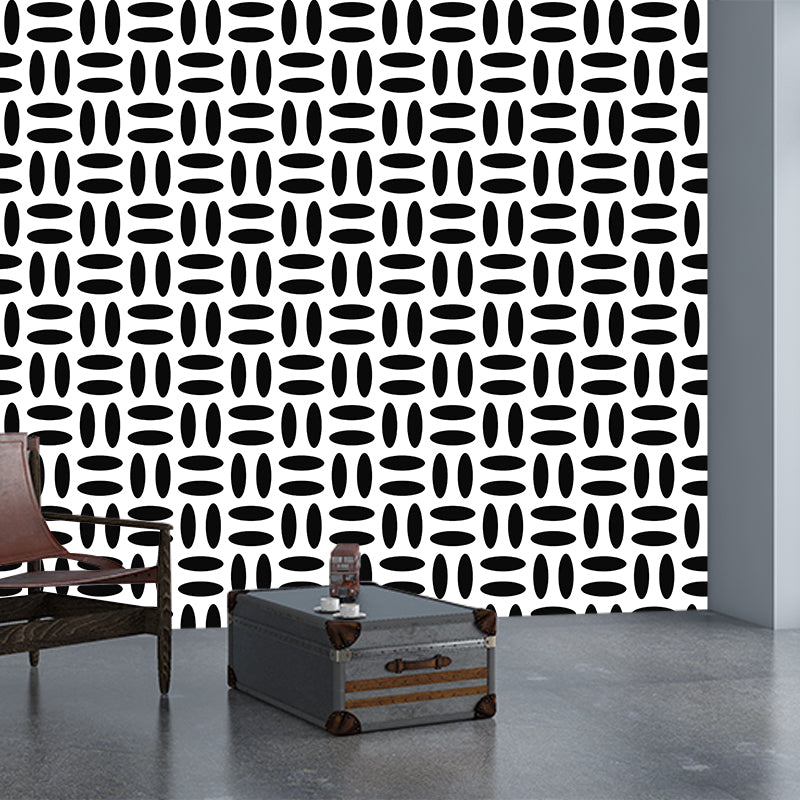 Extra Large Stripe Mural Eco-friendly Illustration Style Wall Art for Home Decor