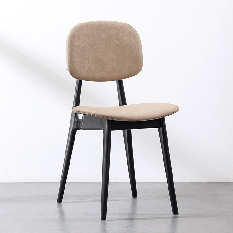 Modern Armless Dining Side Chair Indoor Open Back Chair with Metal Legs