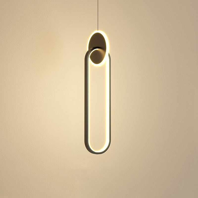 Minimalism LED Hanging Ceiling Light Metal 1-Light Ceiling Pendant Light