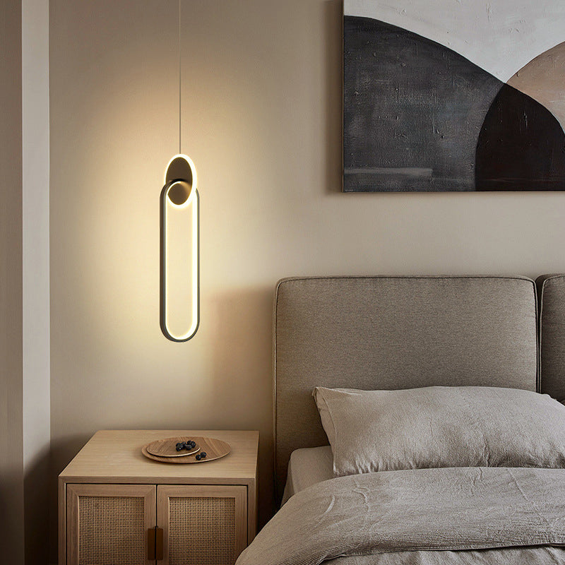 Minimalism LED Hanging Ceiling Light Metal 1-Light Ceiling Pendant Light