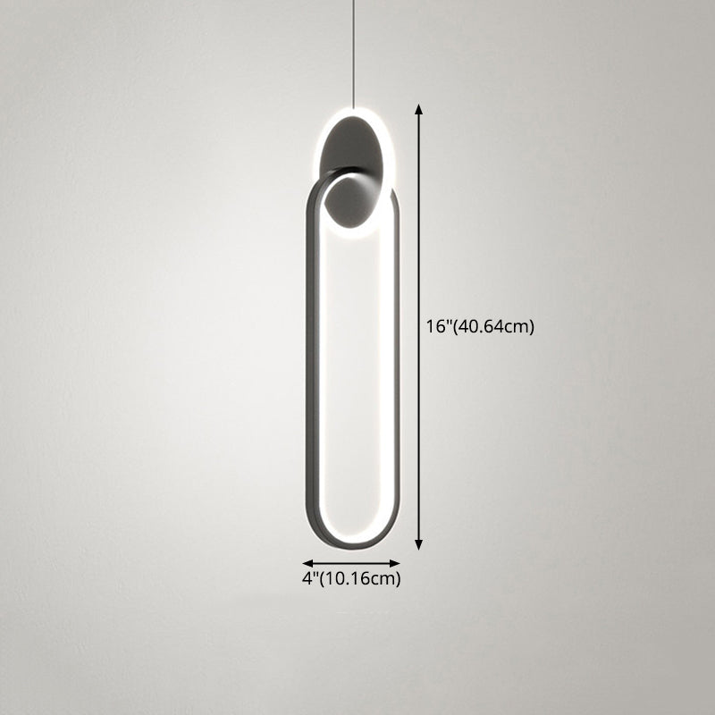 Minimalism LED Hanging Ceiling Light Metal 1-Light Ceiling Pendant Light