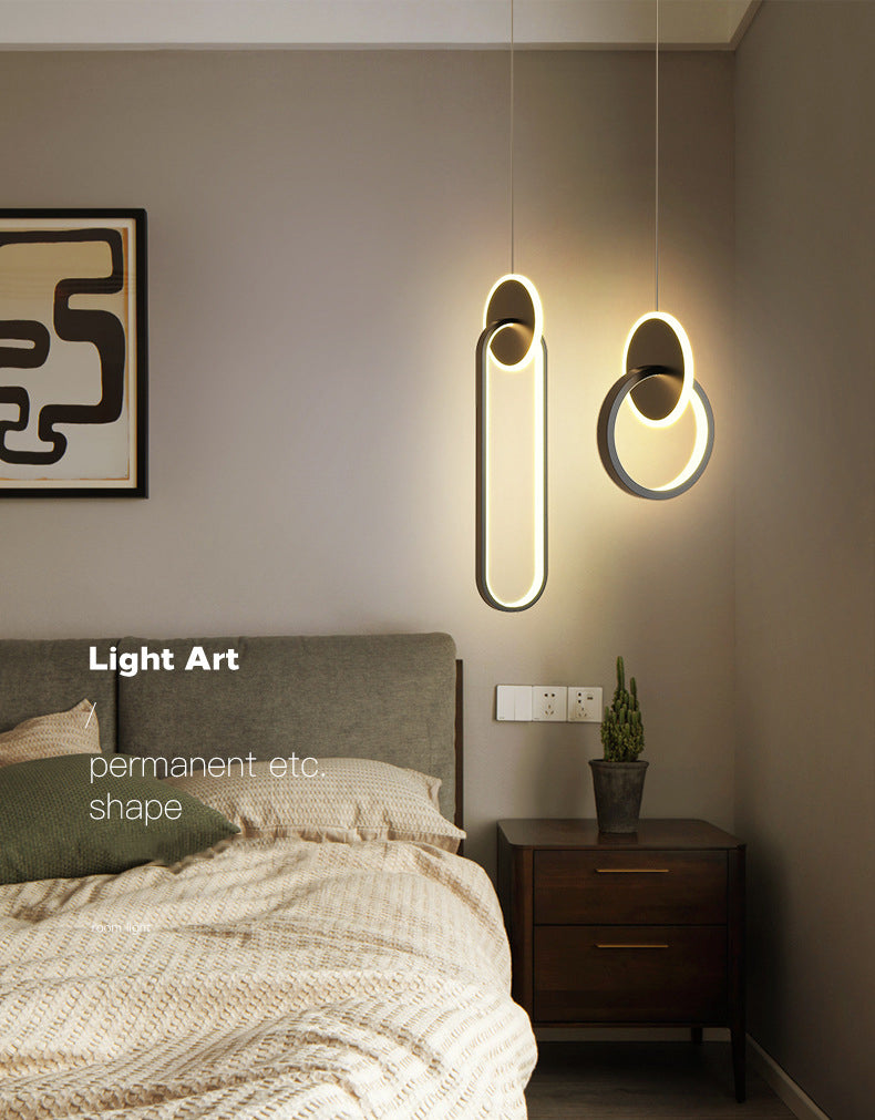 Minimalism LED Hanging Ceiling Light Metal 1-Light Ceiling Pendant Light