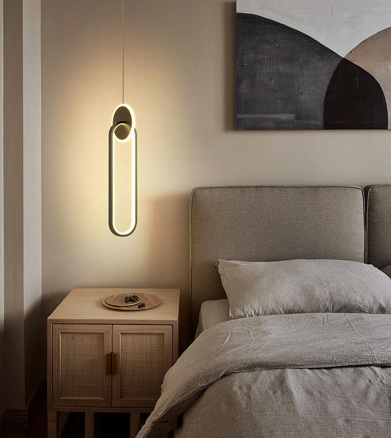 Minimalism LED Hanging Ceiling Light Metal 1-Light Ceiling Pendant Light