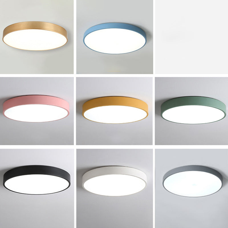 Metal Geometric Flush Mount Ceiling Lighting Fixture Modern Style 1-Light Flush Light