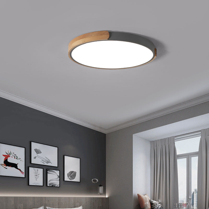 Modern Style 1-Light Flush Mount Light Fixtures Cylinder Metal Flush Ceiling Led Light Fixture