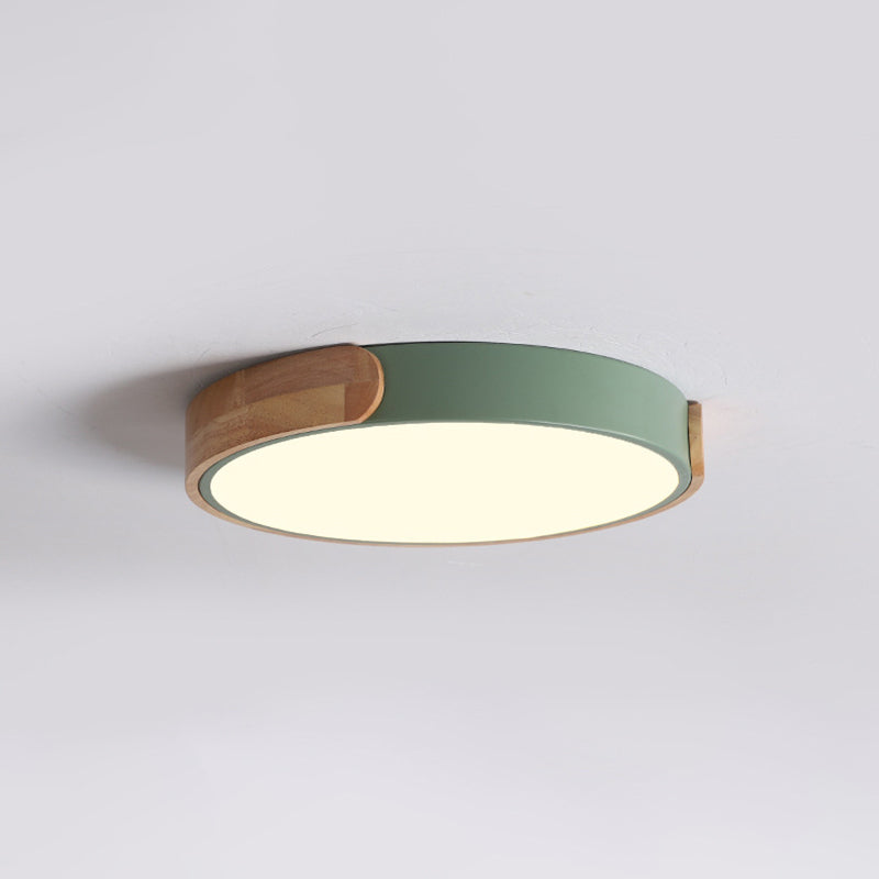 Modern Style 1-Light Flush Mount Light Fixtures Cylinder Metal Flush Ceiling Led Light Fixture