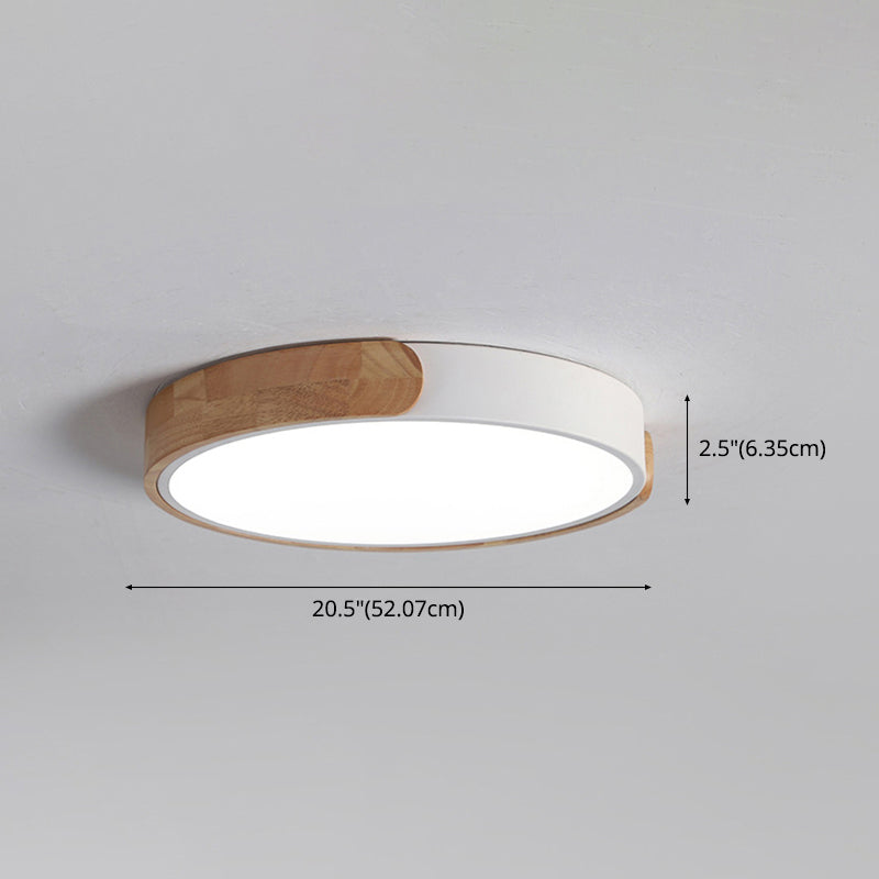 Modern Style 1-Light Flush Mount Light Fixtures Cylinder Metal Flush Ceiling Led Light Fixture