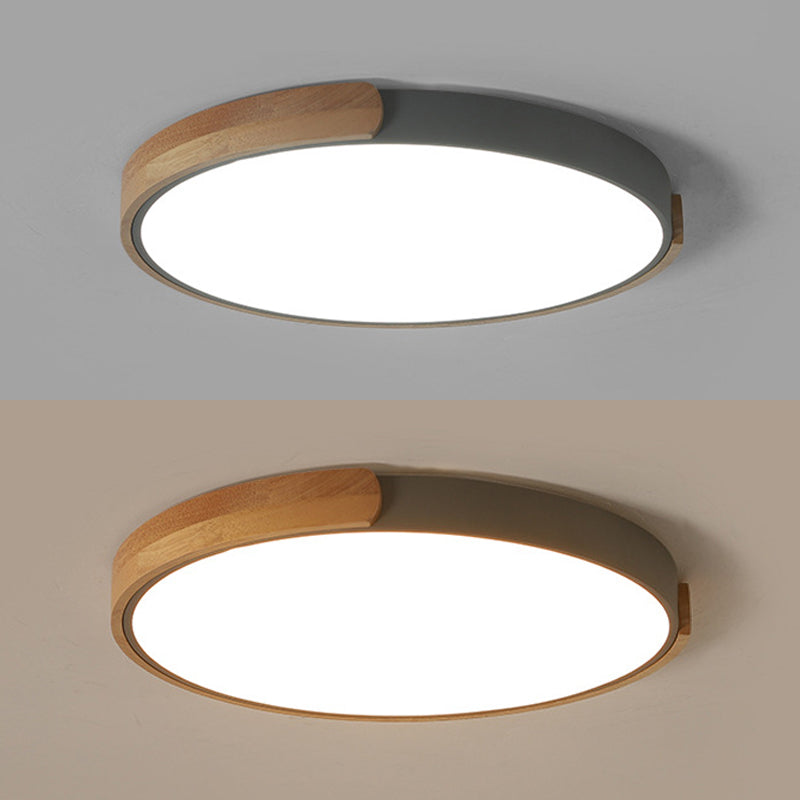 Modern Style 1-Light Flush Mount Light Fixtures Cylinder Metal Flush Ceiling Led Light Fixture