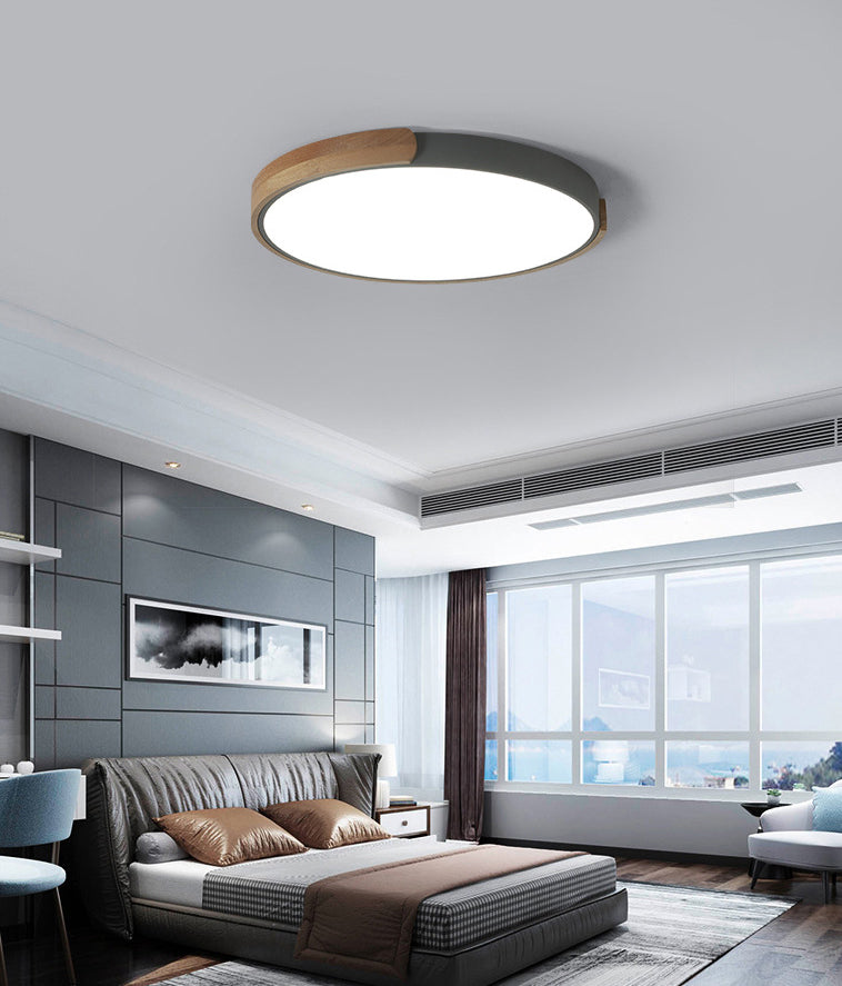 Modern Style 1-Light Flush Mount Light Fixtures Cylinder Metal Flush Ceiling Led Light Fixture