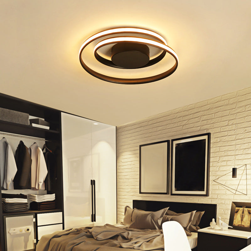 Plafonnier LED linéaire en silicone dans un plafonnier d'intérieur en aluminium de style concis moderne