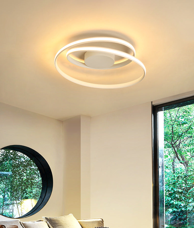 Plafonnier LED linéaire en silicone dans un plafonnier d'intérieur en aluminium de style concis moderne